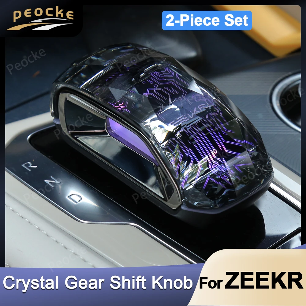 

Crystal Gear Lever Handle For ZEEKR 001 009 2021-2024 Gear Shift Knob Gearbox Rod Head With Atmosphere Lamp Interior Accessories