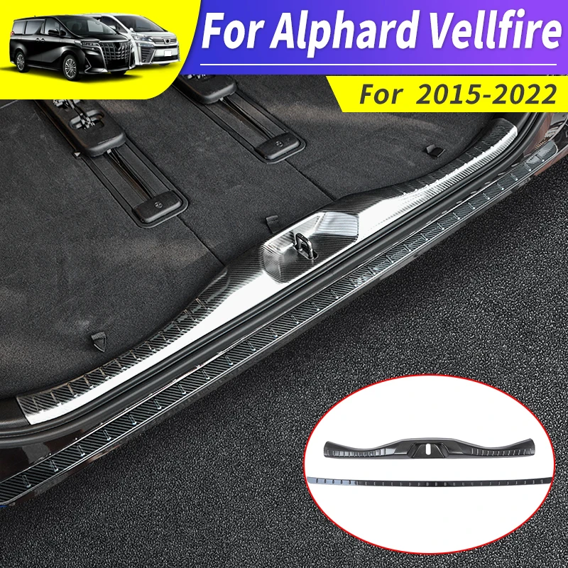 

Stainless Steel Rear Door Threshold Guard Plate For Toyota Alphard Vellfire 30 Series 2022-2015 Accessories Modified Door Ped