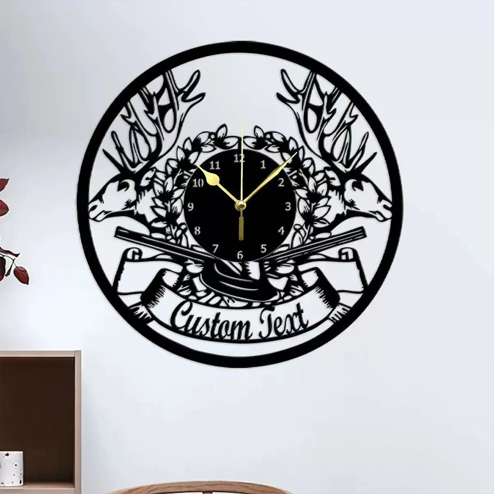 Black Vintage Vinyl Record Wall Clock Retro Charm Meets Modern Functionality Black Vinyl Record Hollow Wall Clock