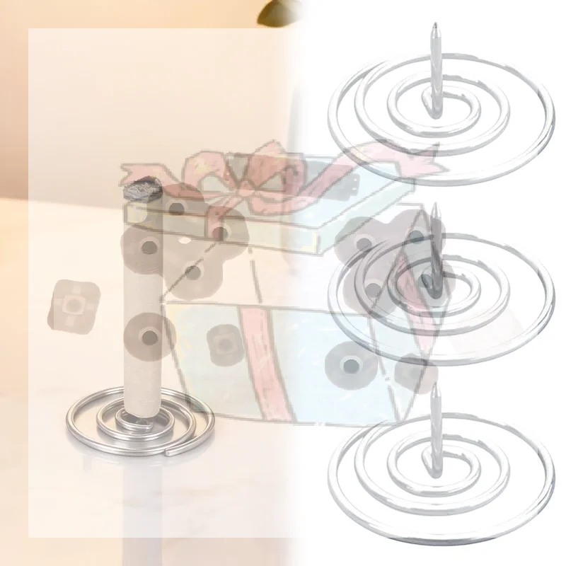 Anti-scald Moxa Stick Holders 2/5/10pcs Stainless Steel Heat Resistant with Spiral Base for Home Moxa Therapy Use