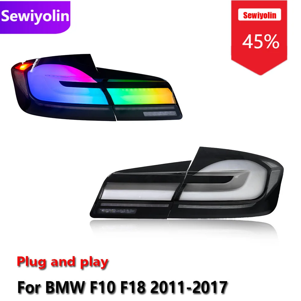 

Автомобильный DRL RGB светодиодный задний фонарь в сборе для BMW F10 F18 2011-2017 авто противотуманный DRL тормозной указатель поворота Plug and Play