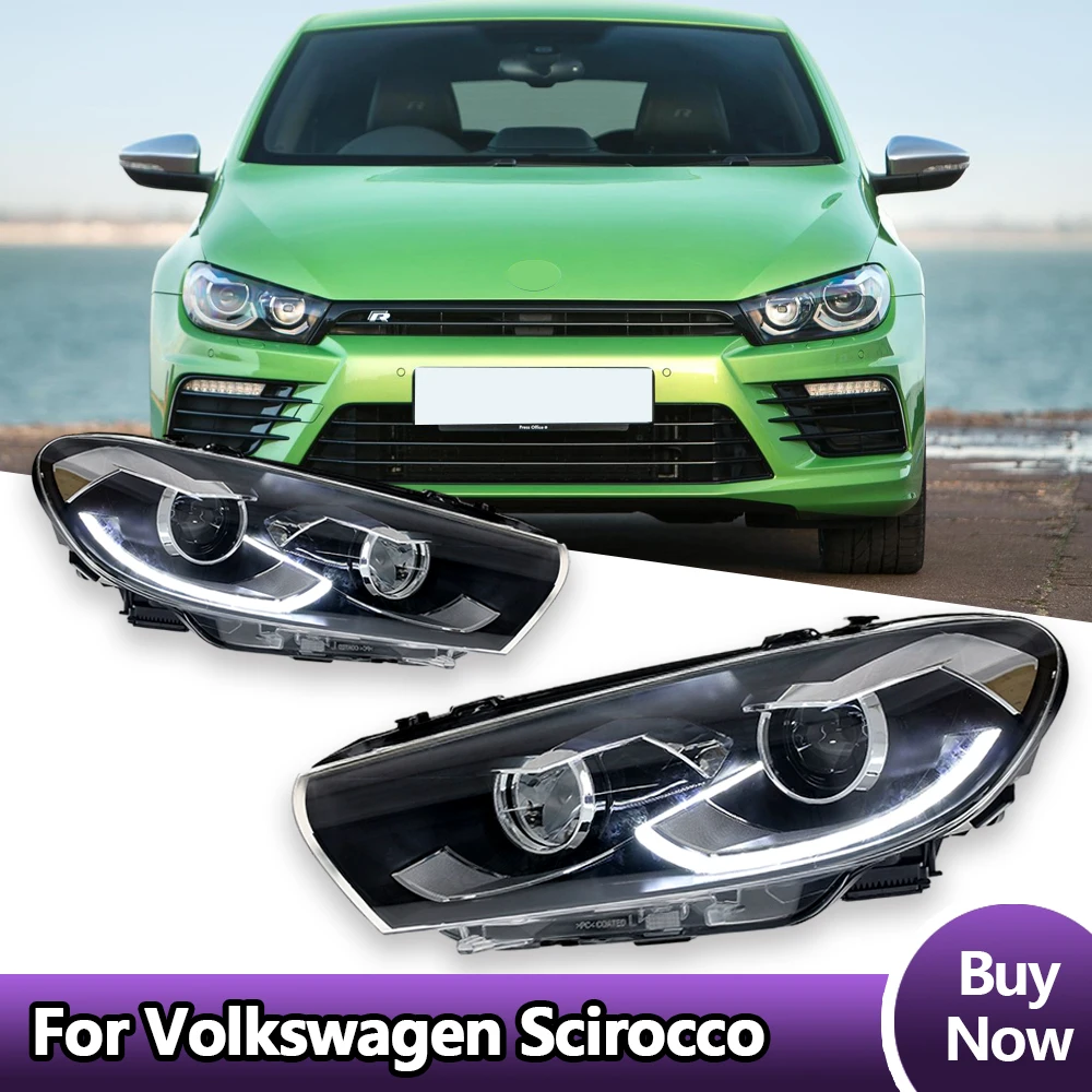 

Car Lights For VW Scirocco headlight 2009-2016 LED Car Projector Headlamps Dynamic Turn Signals Car Accessories