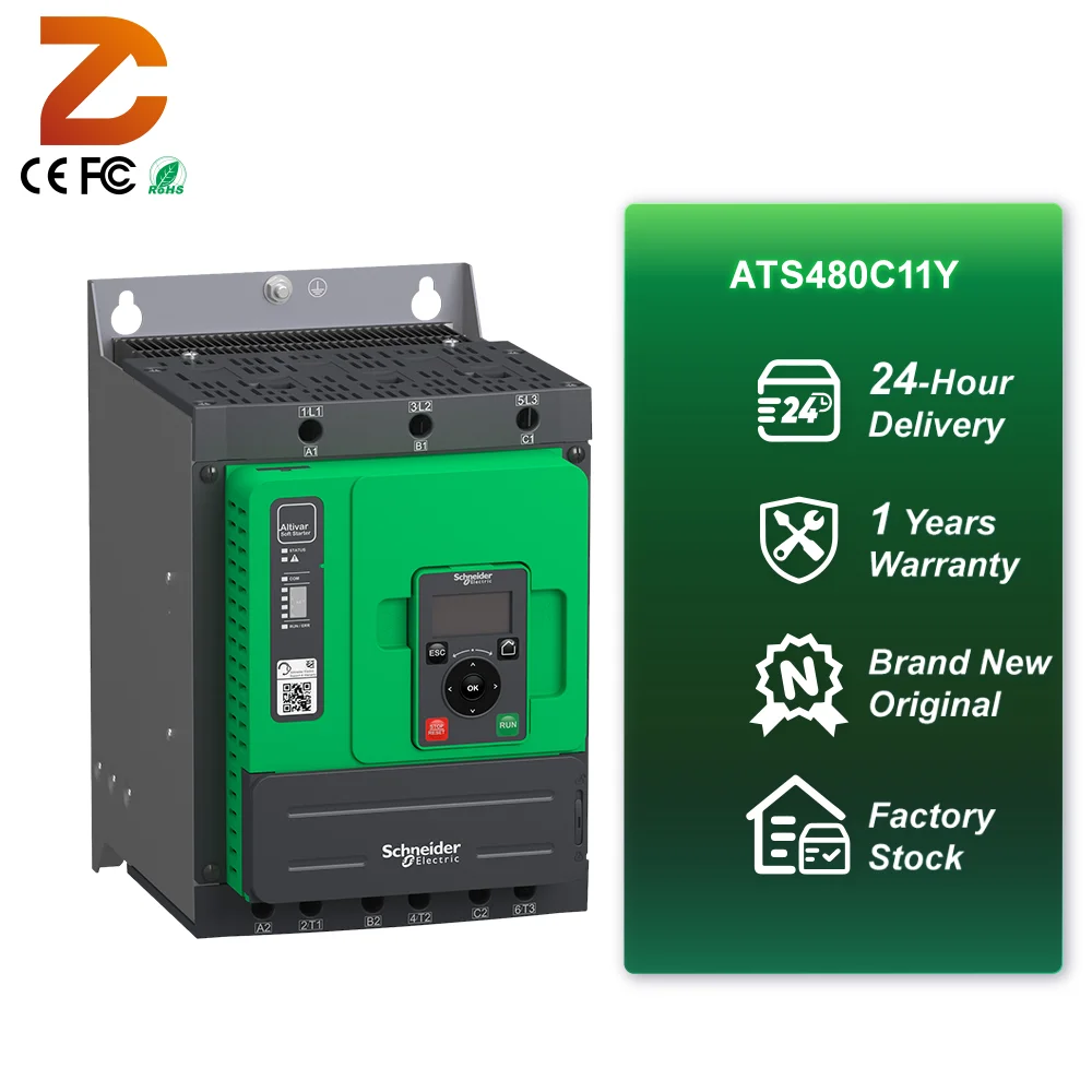 100% Original New Three-phase Digital AC Soft Starter ATS480C11Y for Motor Control and Industrial Automation Equipment