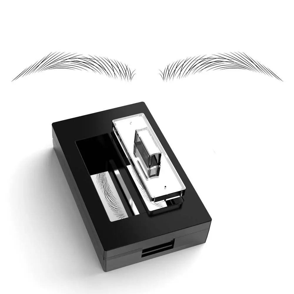 Waterproof Eyebrow Powder Dyeing Set Portable Quick Make Up Natural Impression Eyebrow Print Pad Non-staining Long-Lasting