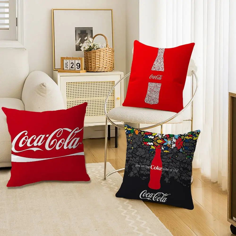 Funda de cojín Coca -cola pulgadas decoración de granja fundas de almohada para el hogar para decoraciones de sofá