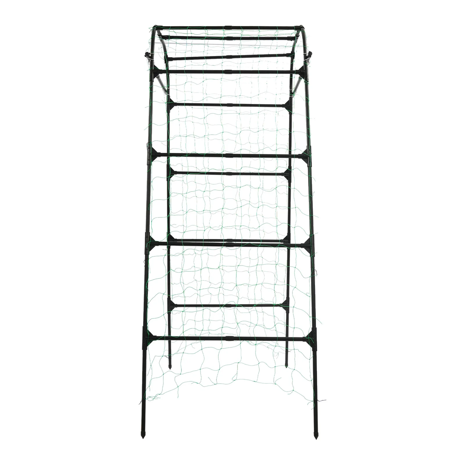 Garden Arch Trellis, PVC Coated Steel, 210x90x80cm, Black, Heavy Duty, Weatherproof, Rustproof, for Climbing Plants, Cucumber, Tomato, Vine, Plant Support, Outdoor, Durable, Decorative