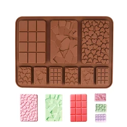 Chocolate Bar Silicone Mold  Bakeware Silicone Molds For Fondant Jelly Candy Mould Chocolate Wax Melts Moulds