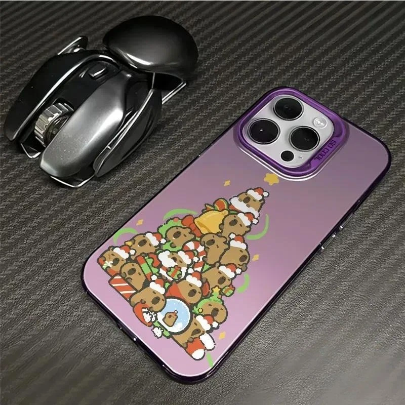 

Чехол для телефона Redmi K80 Pro K70E K60E K50 Gaming K50i K40s Pro K30 K30i Ultra A5 A4 Turbo 4 Pro 3 Cute Capybara Christmas Tree