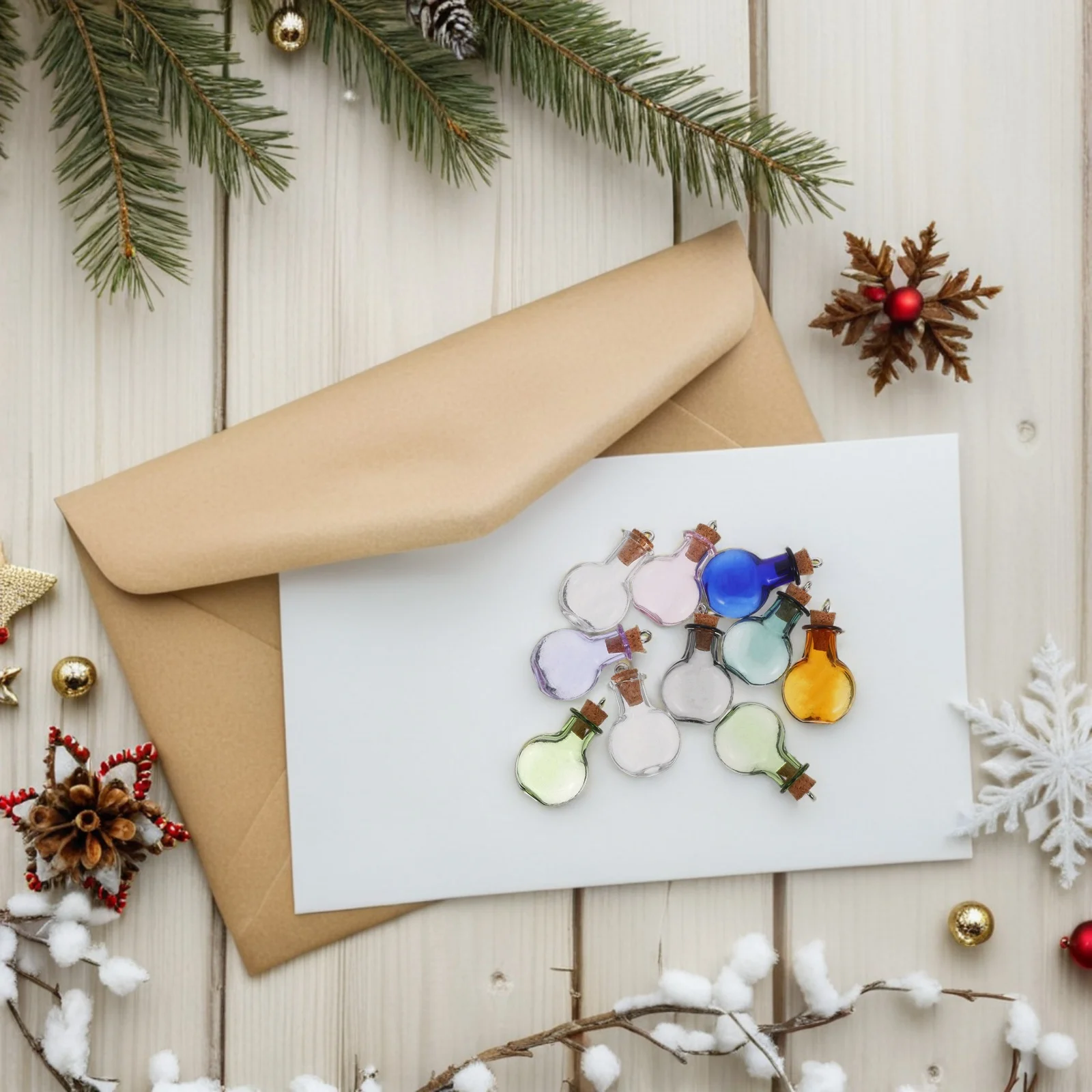 

10Pcs Clear Glass Bottles Small Seal Jars Perfect for Craft Supplies Beads Perfume Samples Portable Storage Jar with Stopper