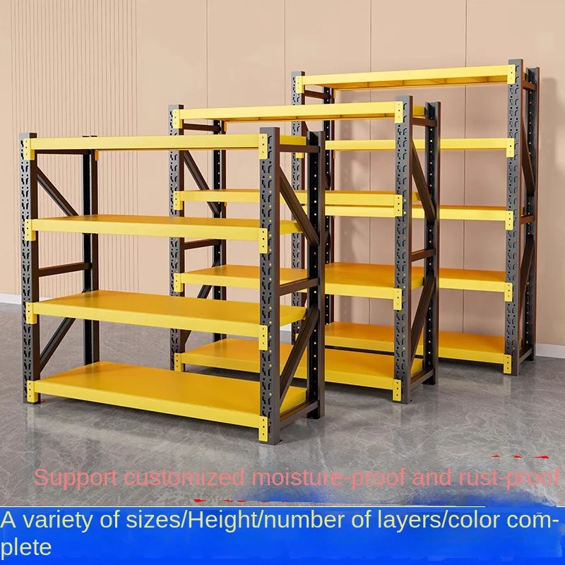 Heavy Duty Cold Rolled Steel Storage Rack with Buckle Installation for Household Warehouse Supermarket & Commercial Use