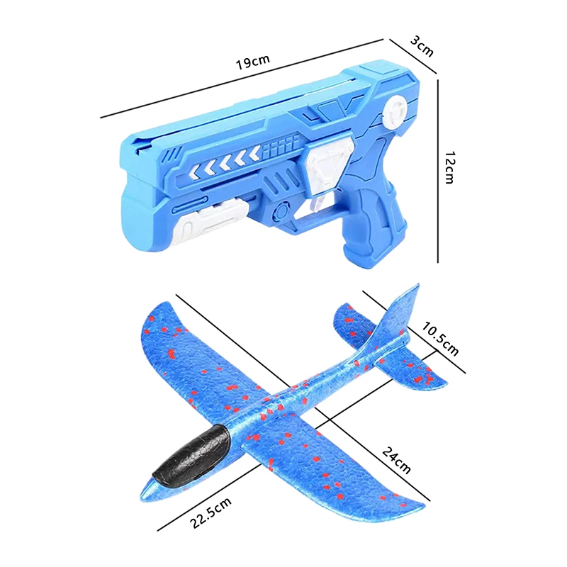 Children\'s Foam Ejection Aircraft Toys Parent-Child Interaction Foam Aircraft Park Fire Outdoor Sports Hand Toss Flying Toy Boys