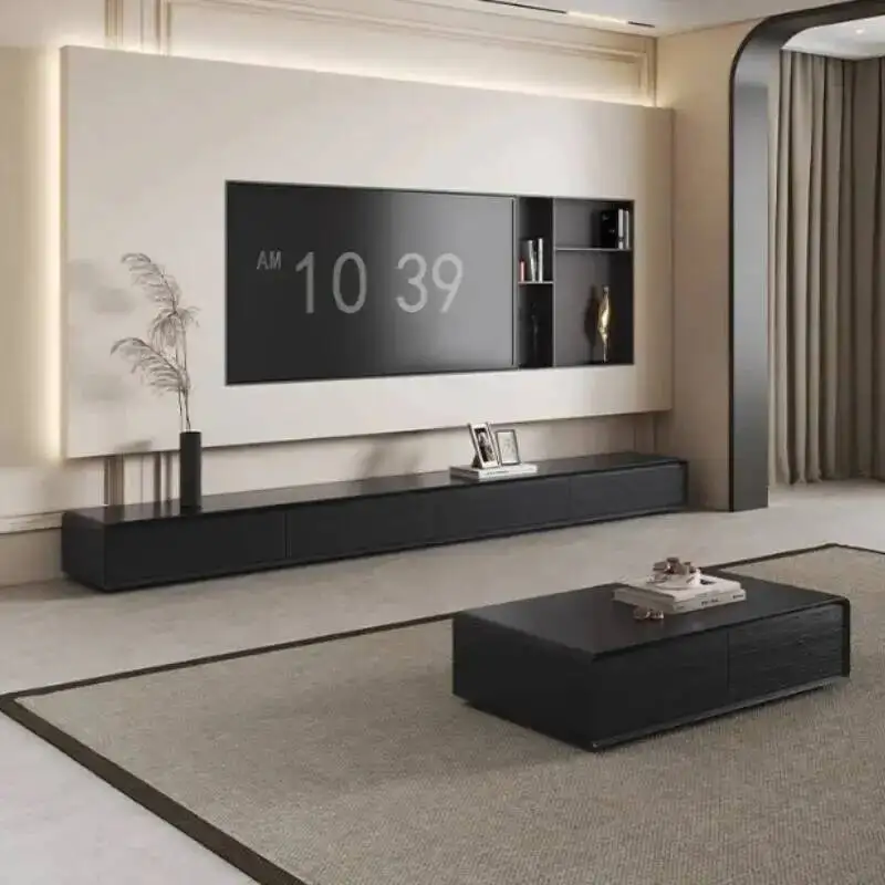 Comfortable Simple Unique Economic Aesthetic Cream Style TV Stand Floor Modern Minimalist Cabinet Luxury Modern House Furniture