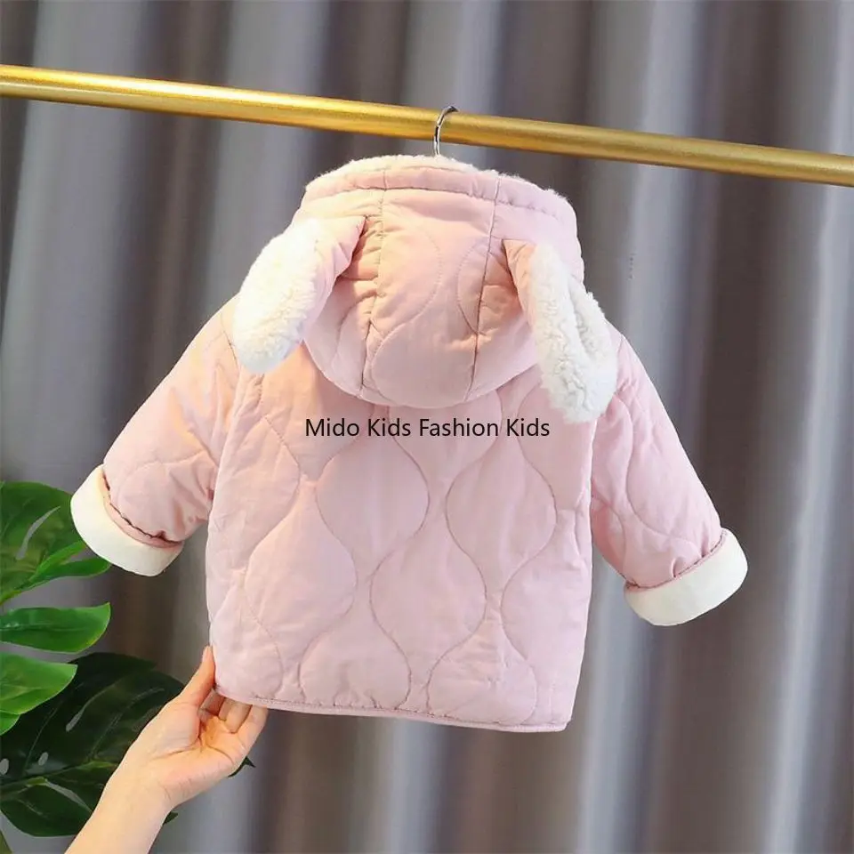 1-9Y الفتيات الشتاء سترة قطن الإناث الطفل مبطن سترة الطفل الخريف الشتاء الأطفال الأجنبية الشتاء الملابس القطنية 80-120 سنتيمتر #5