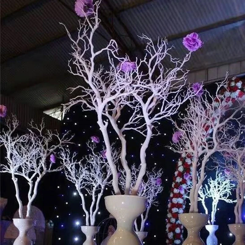 90CM White Coral Artificial Tree Branch Plants Home Garden Decoration Fake Plants Wedding Decor Road Leads Layout Dry Branches