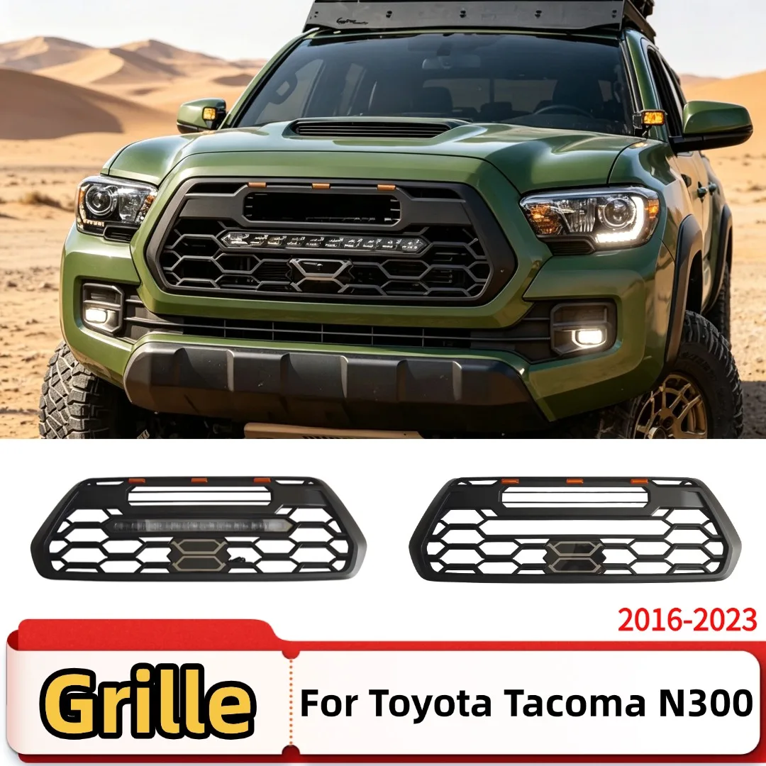 Front Grille Inlet Mesh Bumper Grill Grid Tuning Car Accessories Decoration Exterior Parts TRD Style For Toyota Tacoma 2016-2023