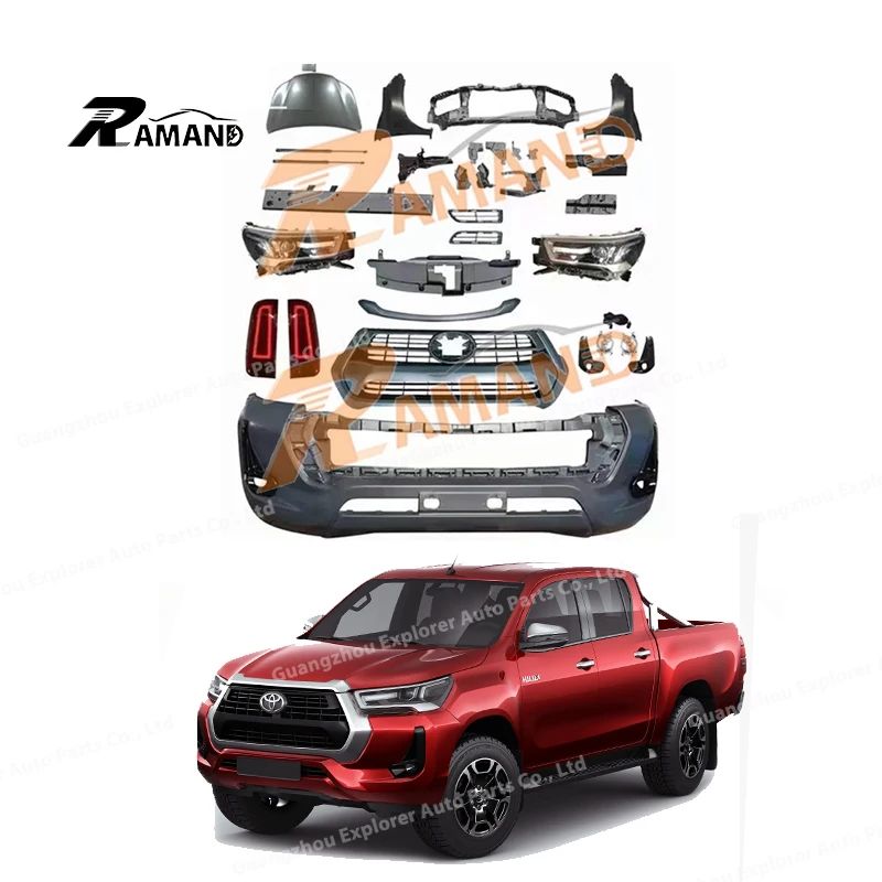 Pick Up Conversion KIt For Hilux Vigo 2005-2015 Upgrade To Revo 2021+ Front Bumper Kit Facelift For Vigo Upgrade Body Kit