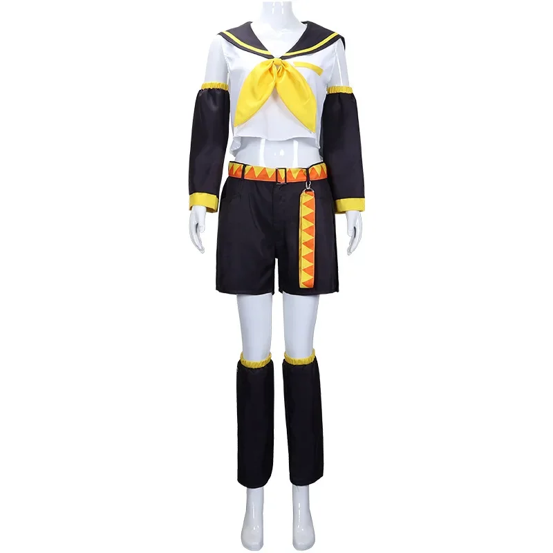 Anime Figures Rin Len Cosplay Costume Len Rin Cosplay Len Costume Kagamine JK Uniform for Halloween Comic Con Outfits