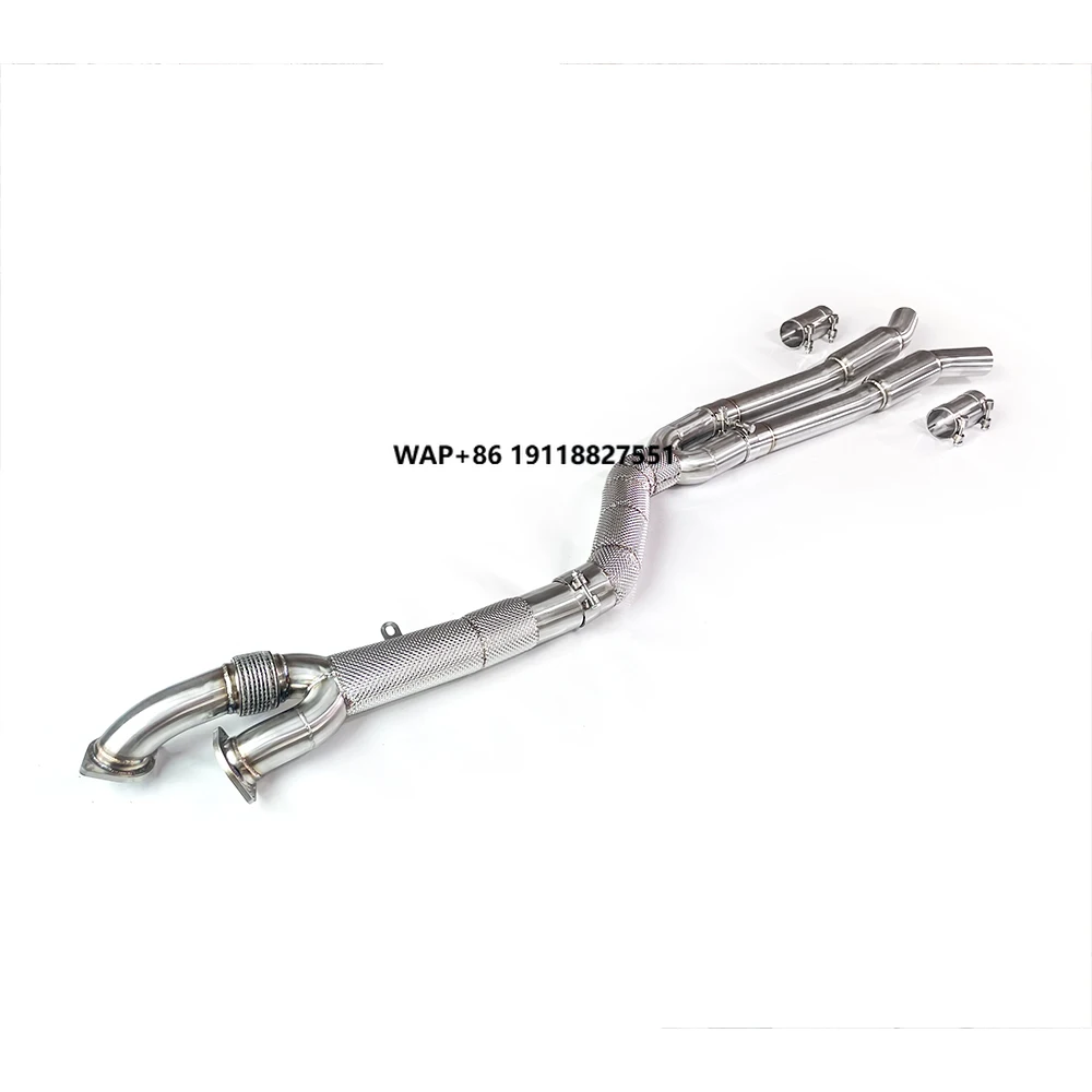 Single Midpipe 3.5'' in Stock for  G80 M3/G82 M4/G87 M2 S58 3.0T 304 Stainless Steel Exhaust Single Mid Pipes
