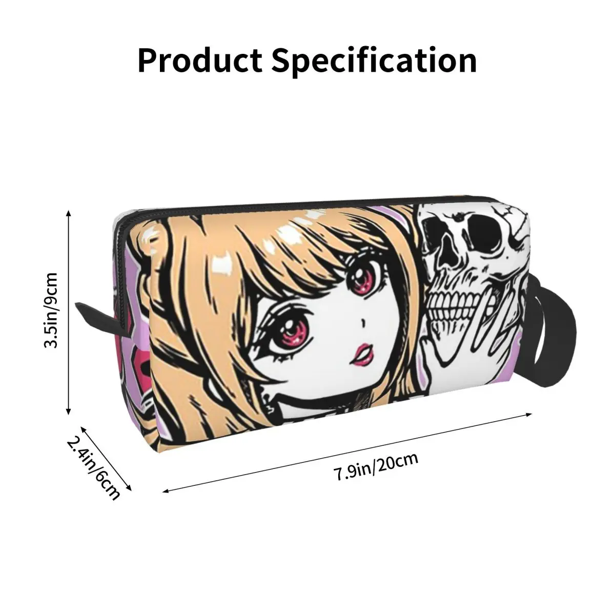 Death Note Anime Pencil Case for Studen Gifts Pen Box Pencil Bag Stationery Supplies Travel Women Cosmetic Bag
