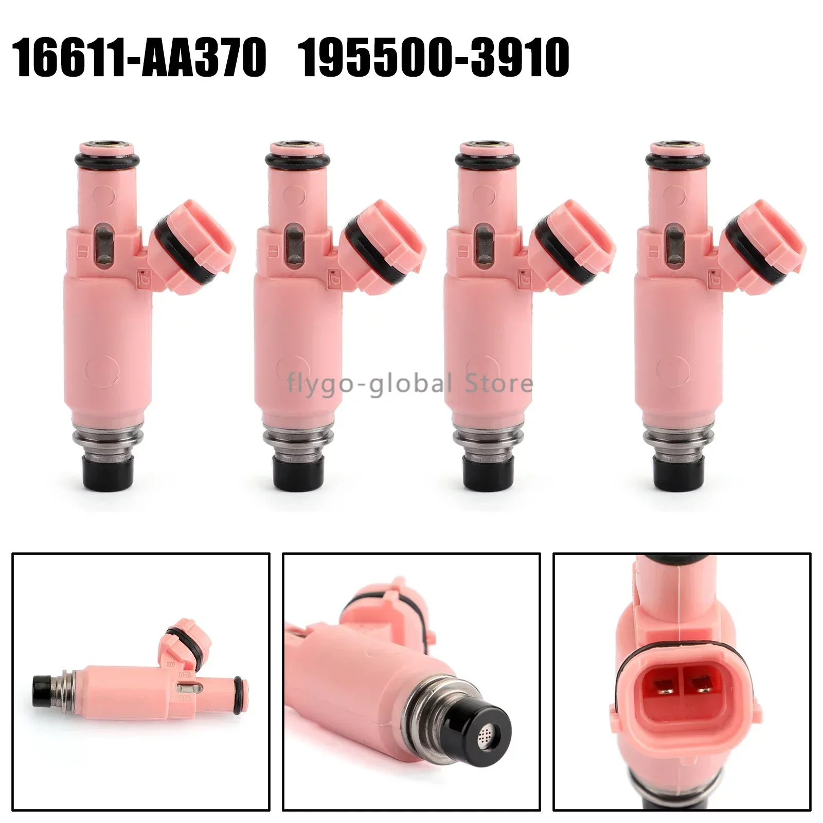 4pcs 1955003910 New Pink 565cc Fuel Injectors For STI WRX Forester 16611-AA370 195500-3910 16611AA370 Car Parts