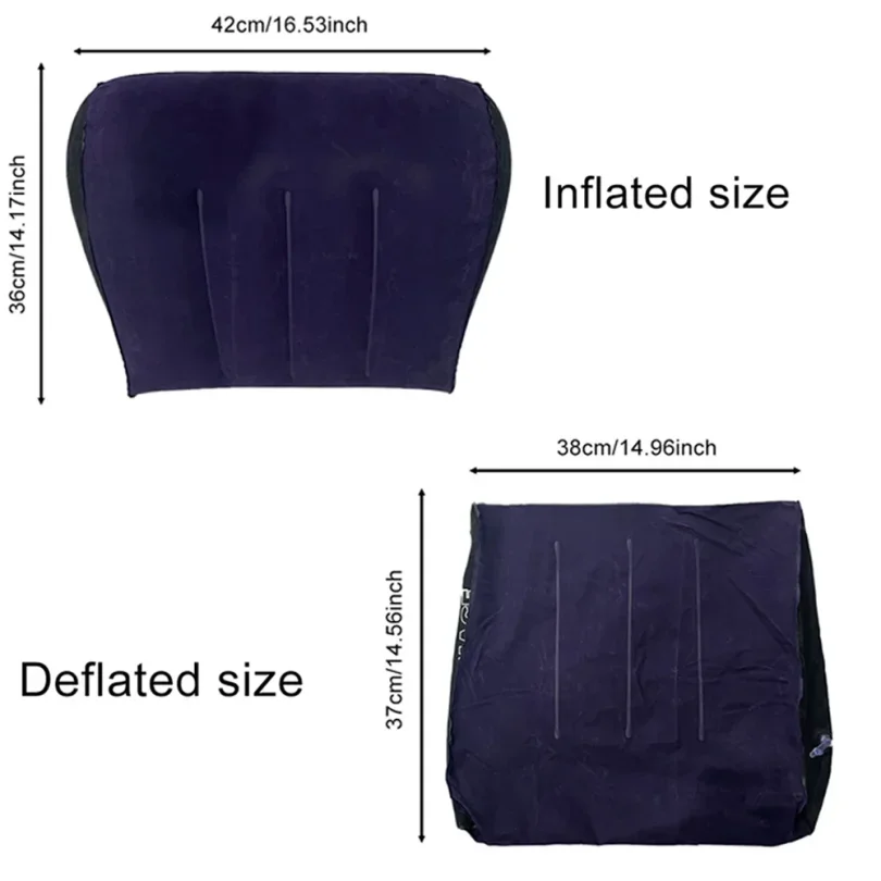 Inflatable Triangle Pillow Multi-Purpose Lumbar Leg Back Support Comfortable Flocking Surface Pillow Gift Wholesale