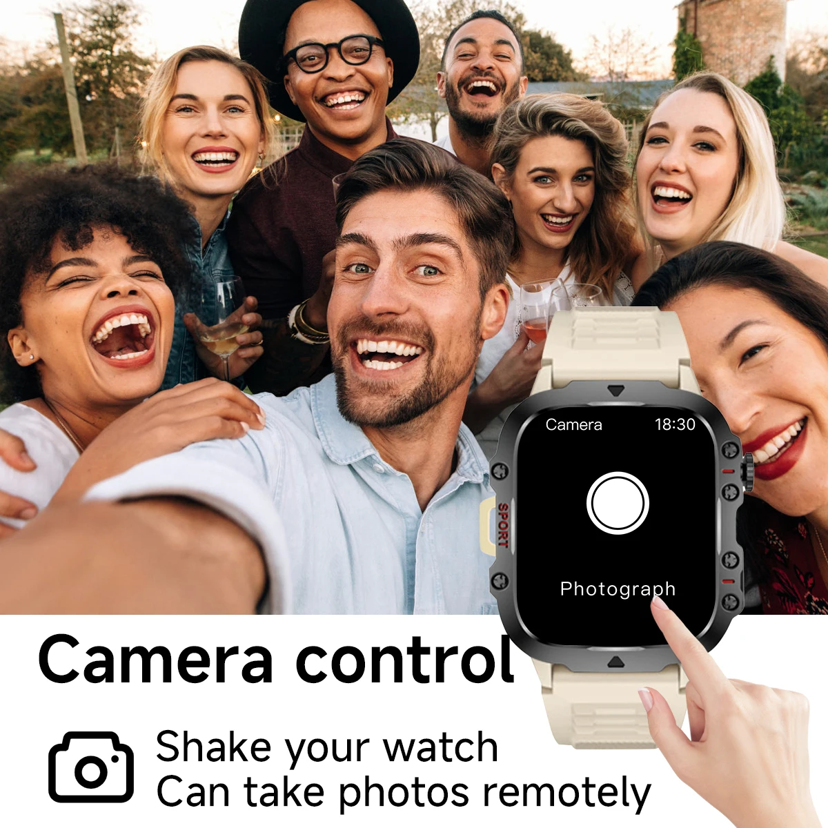 2024 ساعة ذكية رياضية متينة جديدة للرجال بلوتوث مكالمة مراقبة الصحة الرياضة مقاوم للماء الساعات الذكية