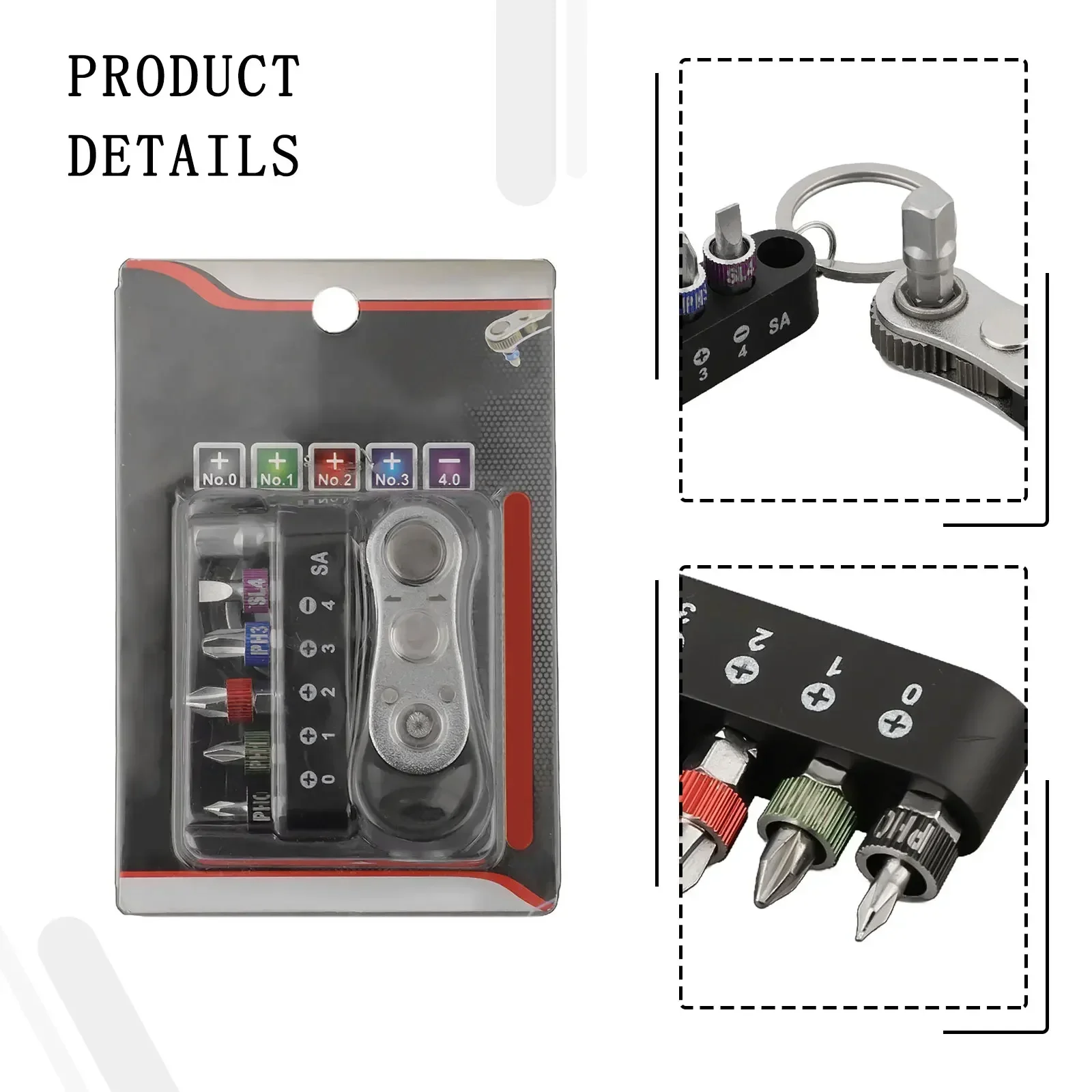 7pcs Ratchet Screwdriver Set Small Flying Wrench Tool With Bits Adapter Kit Home Repair Tools Accessories
