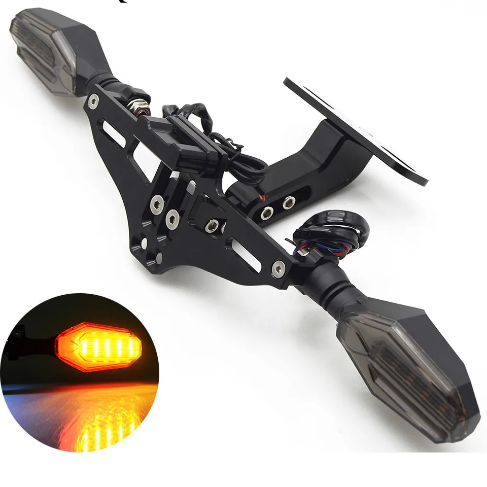 License Plate Holder Turn Signal LED Light For Kawasaki Ninja ZX9R