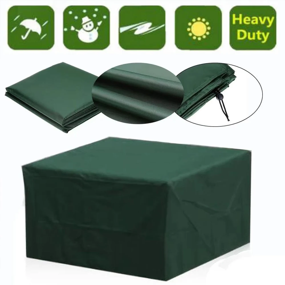 

420D Garden Furniture Covers Waterproof, Outdoor Rectangular Patio Covers Windproof Snow Proof Tear-Resistant Garden Table Cover