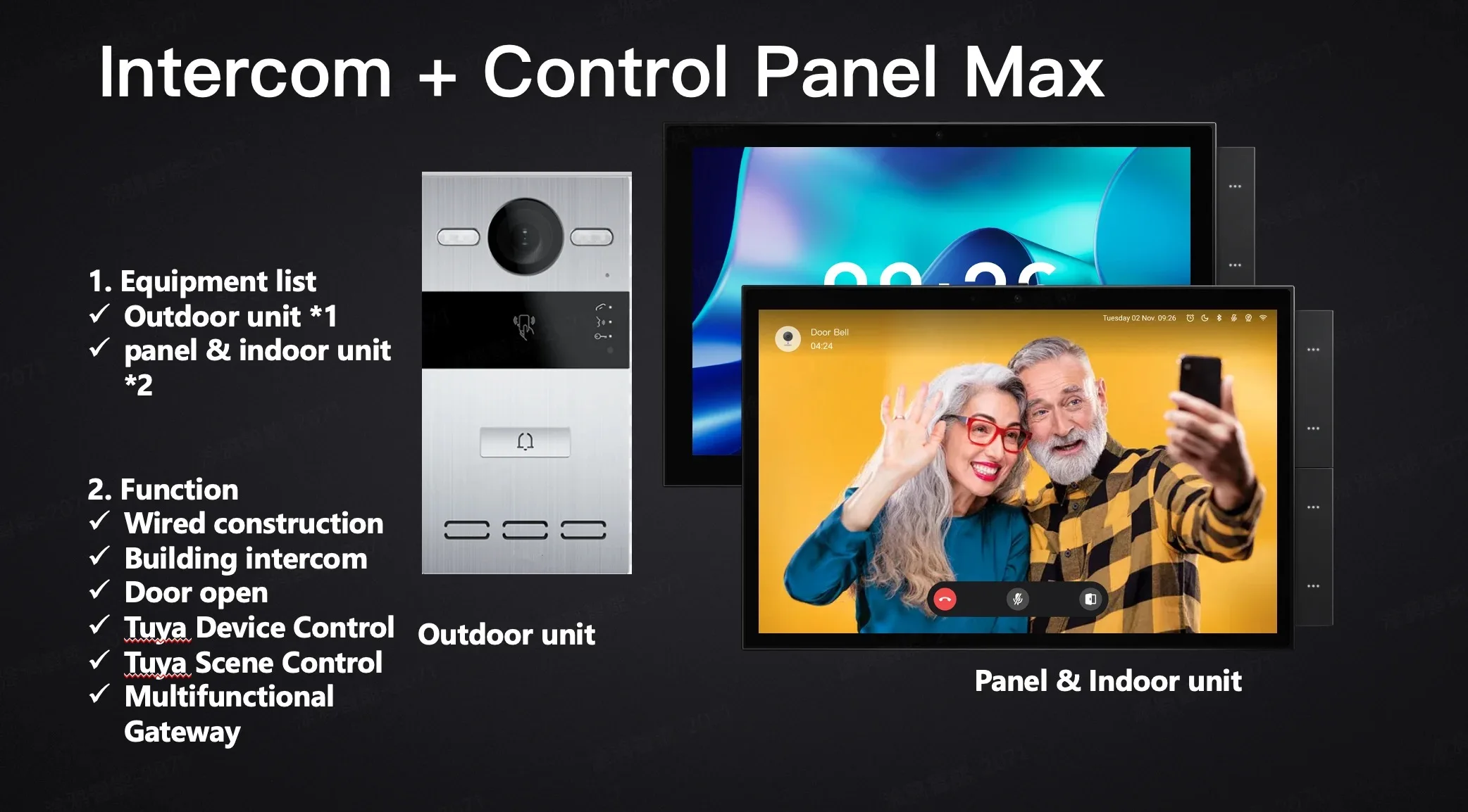 Tuya Smart Home Panel de control Max pantalla táctil de 10,1 pulgadas con Bluetooth Zigbee Gateway incorporado edificio intercomunicador compatible