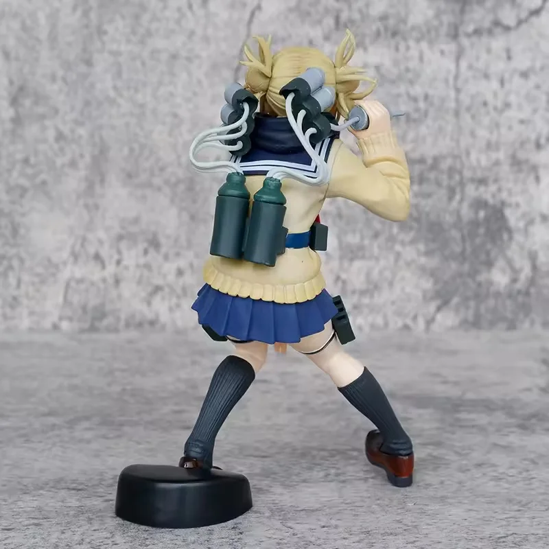 My Hero Academia Anime Himiko Toga Figure Cute Uniform Battle Version Desk Ornament Collectible Model Toy Gift for Fans