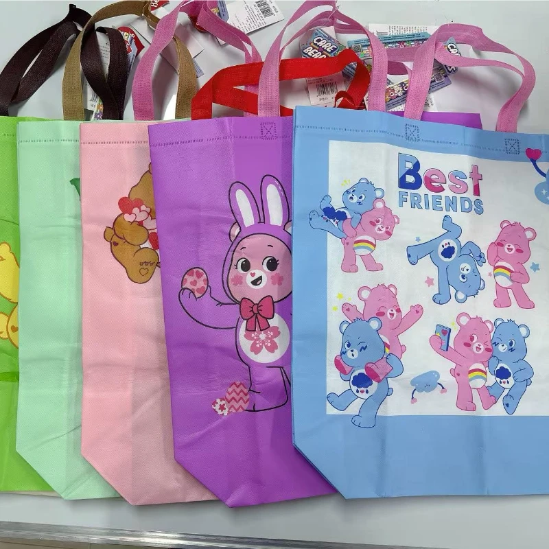 

Genuine Care Bears Large Capacity Portable Storage Woven Bag DIY Color Matching Travel Shopping Foldable Bag