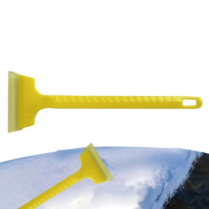 10 Inch Car Snow Shovel Scratch Free Bristle Head Snow Brush Tough Window Snow Scraper  Sturdy Body Ergonomic Grip Ice Scrapers