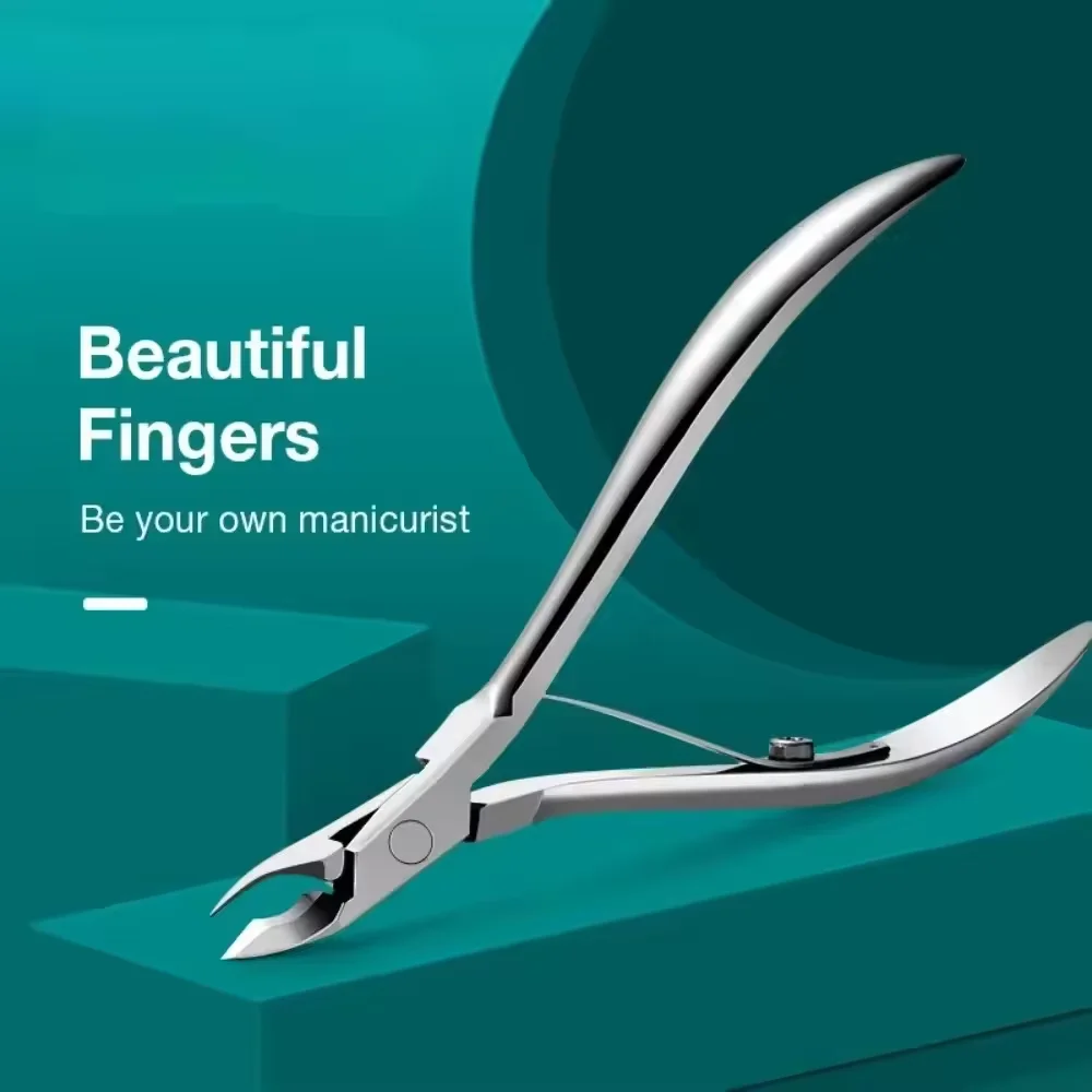 1Pcs Silver Nail Cuticle Nipper Clipper Scissor Plier Dead Skin Remover Clear Handle Nail Art Tool For Beauty Salon Manicure image 2