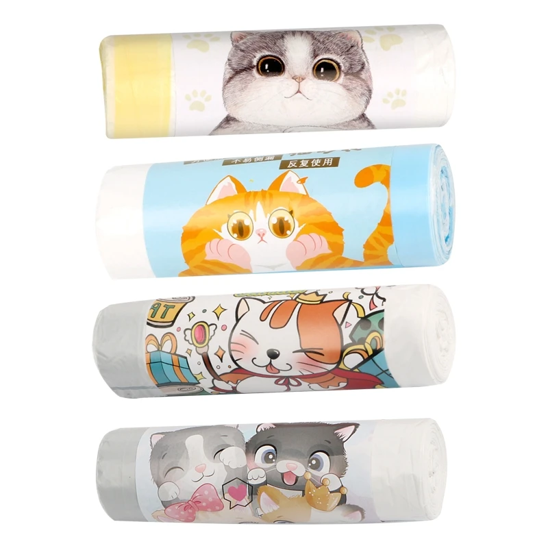 for Cat Pan Liners Disposable Litter Box Liners Durable Thickened Kitty Drawstring Litter Bags Leak-Proof Waste Bags Y5GB