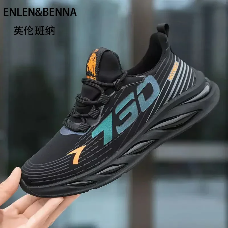 Men's Sports and Casual Shoes Summer Fashion New Shoes Round Toe Black Spring Men's Shoes Spring/Autumn