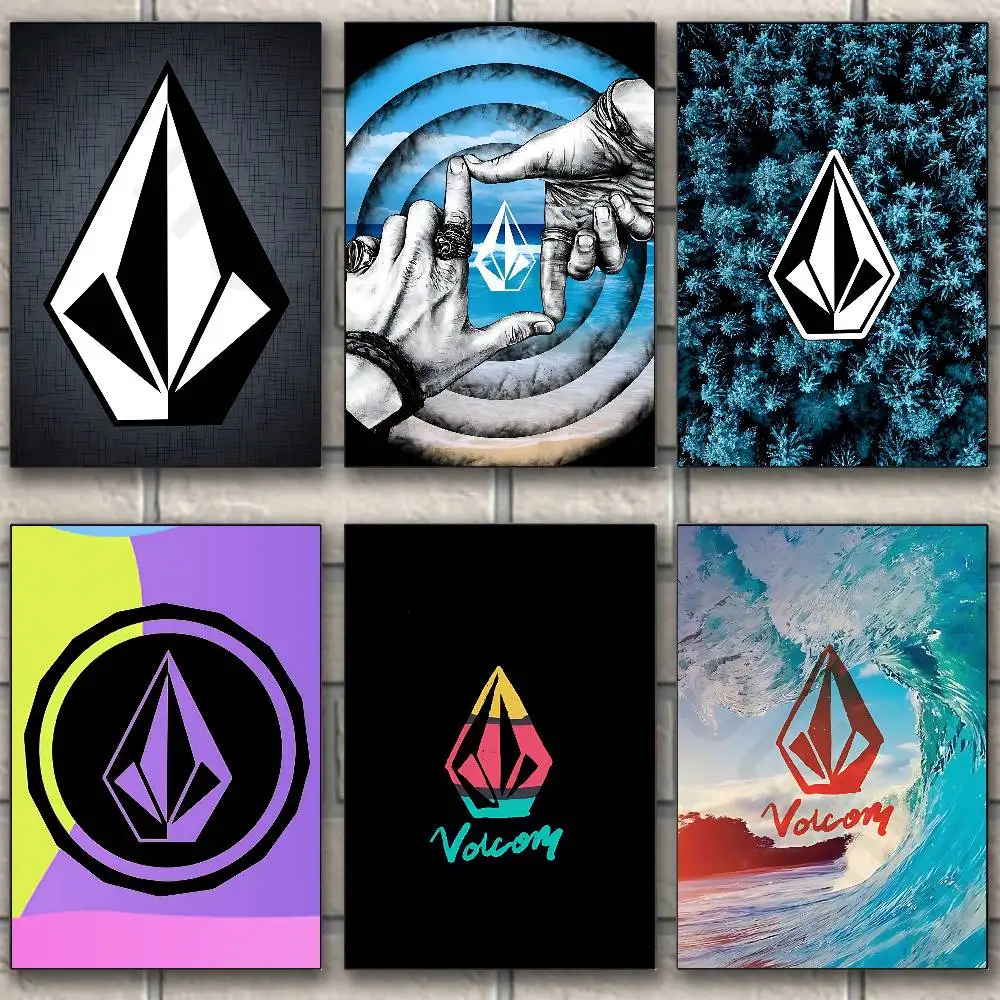 

V-VOLCOM-S Sport Style Poster Fancy Poster Wall Sticker for Living Room Bar Vintage Decorative Painting