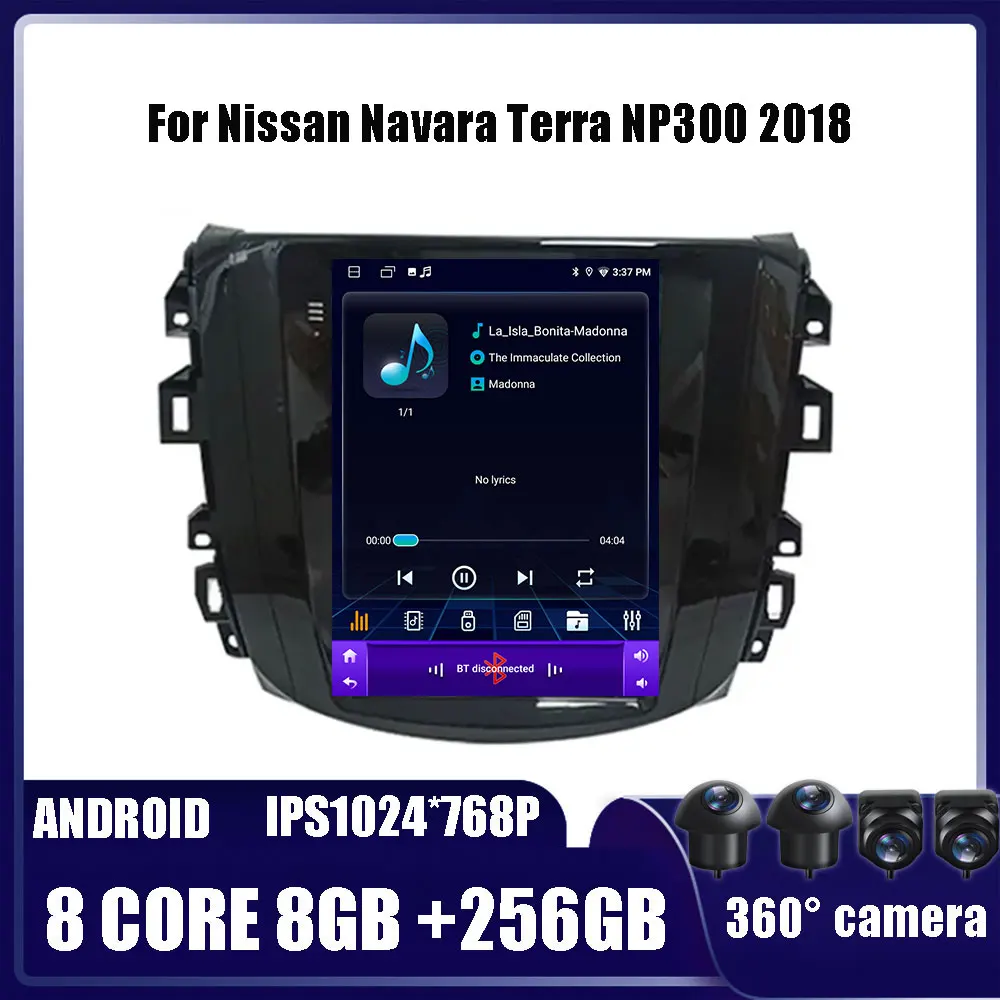 9.7 Inch Android OS For Nissan Navara Terra NP300 2018 Car Radio Auto Multimedia Player 2 Din  Vertical GPS Carplay DSP WIFI