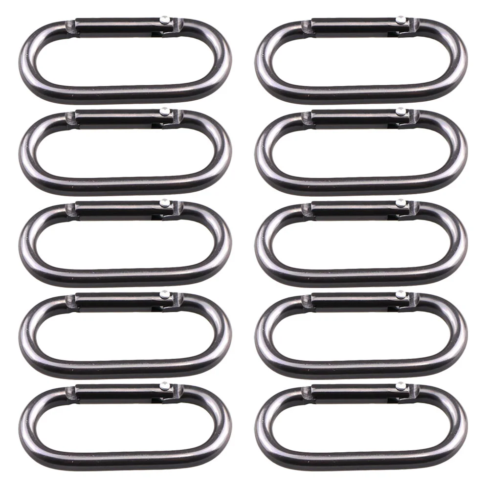 10 Pcs Kettle Hook Clip Buckles Oval Type Small Hanging Oval-type Carabiners Water