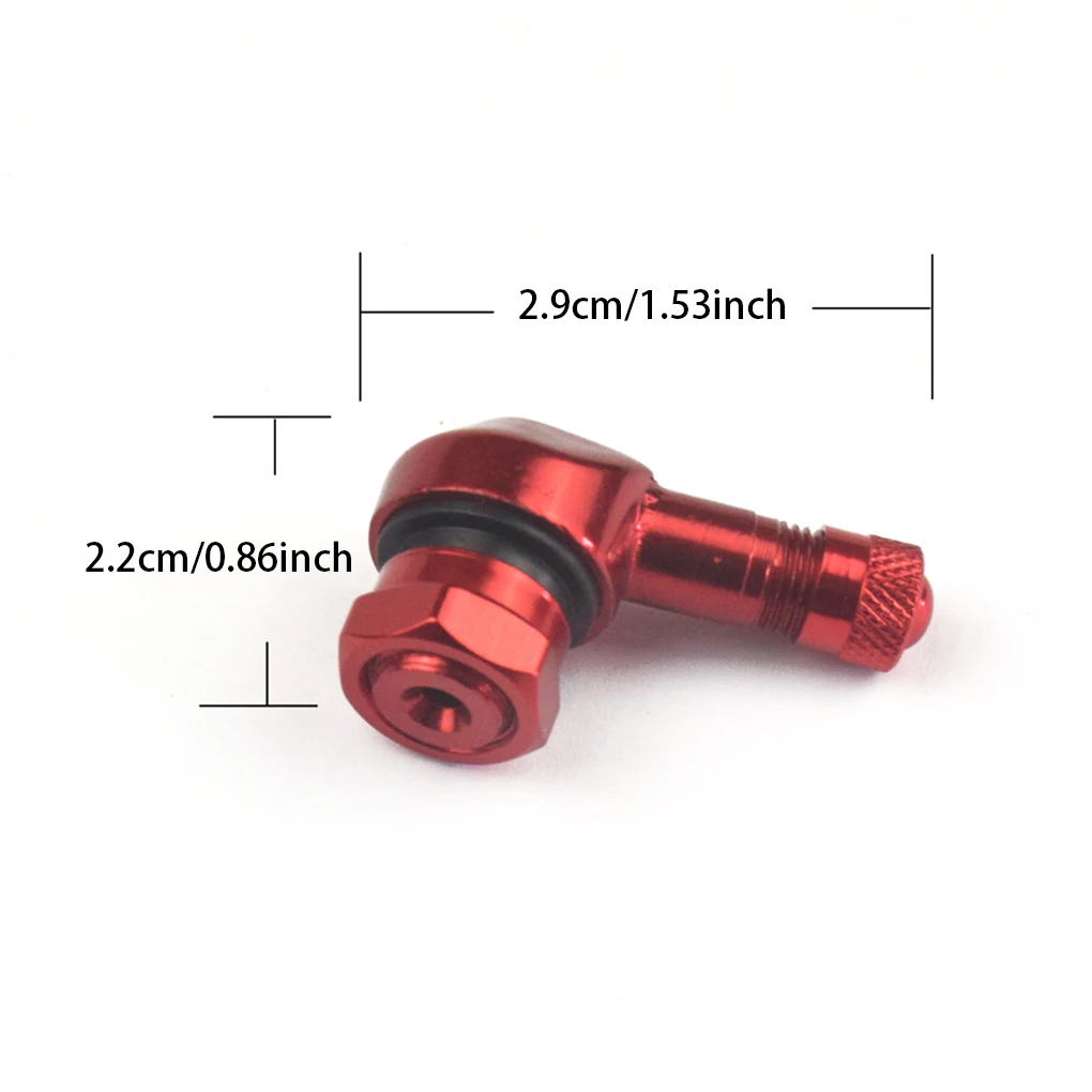 2PCS Valve Portable 90-Degree Angle Universal Tubeless Valves Stems