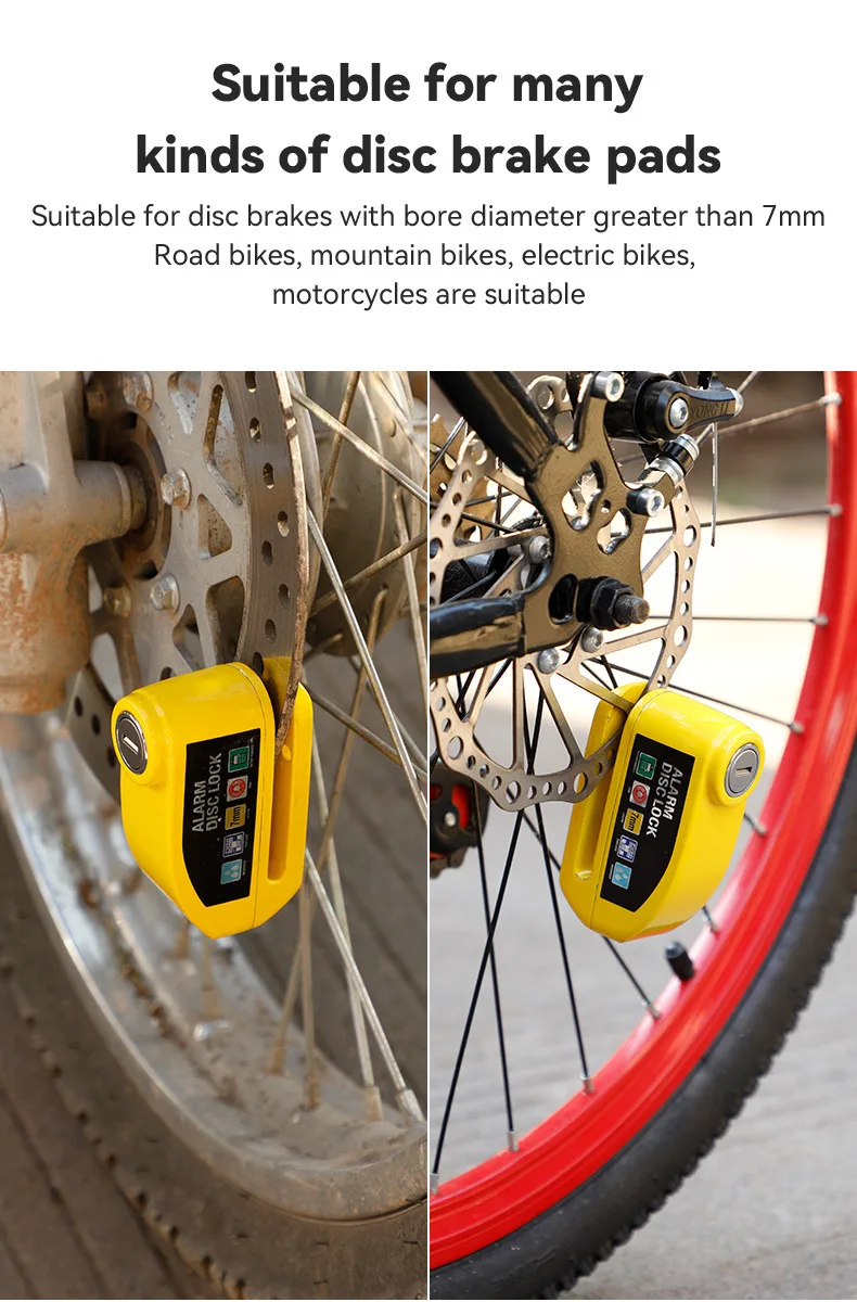 Bicycle Alarm Disc Brake Lock, Motorcycle Disc Brake Lock, Mountain Bke Disc Brake Lock, Ai-Theft Disc Lock