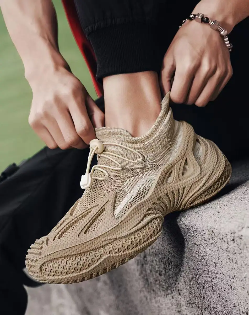 

Мужская спортивная обувь на толстой платформе, дышащая сетчатая верхняя часть, оригинальные модные кроссовки унисекс для бега, мужские повседневные кроссовки для прогулок