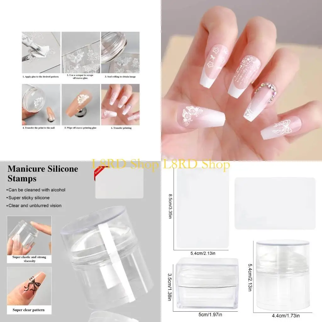 

Набор прецизионных штампов для ногтей L8RD со сменными пластиковыми пластинами и силиконовым валиком для получения результатов