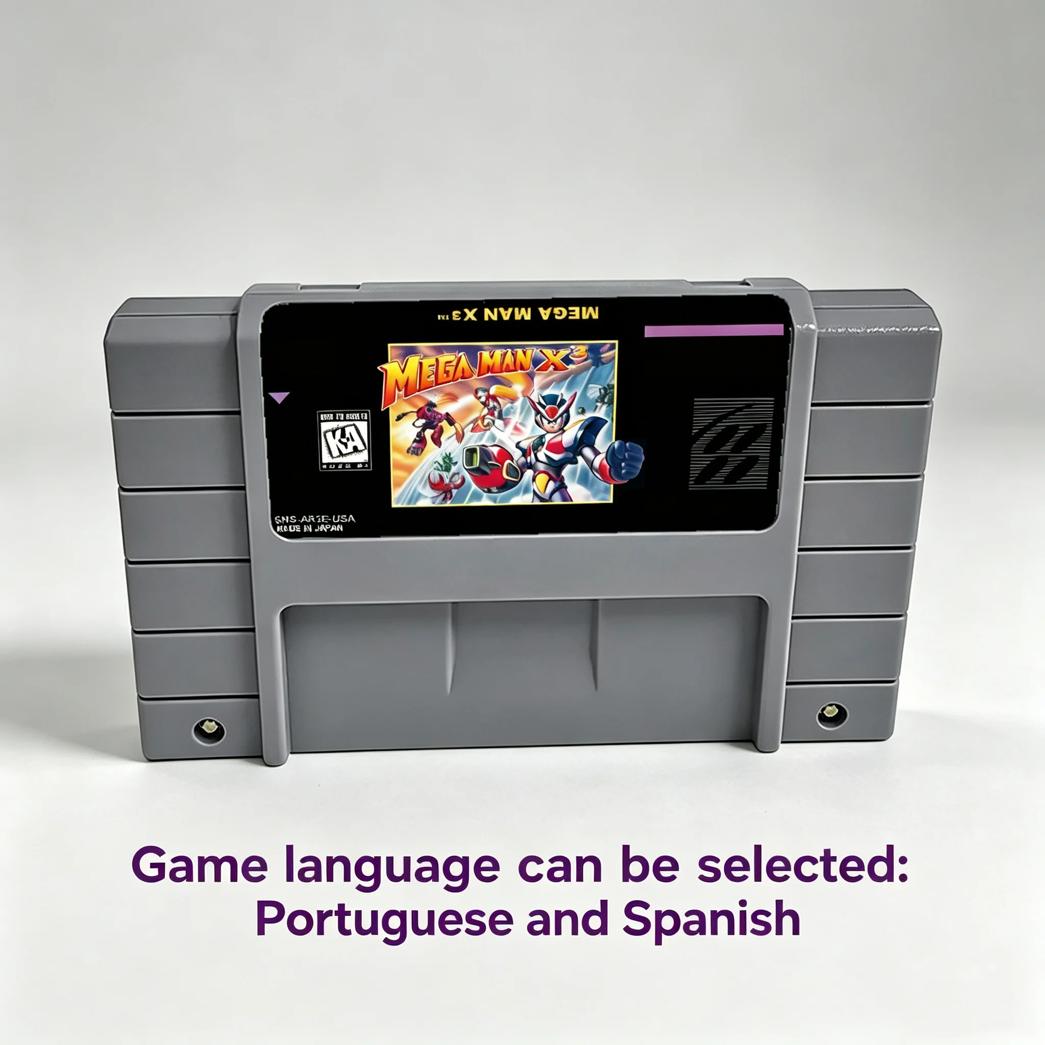 Portuguese and Spanish Language Video Game - NTSC-U 16 Bit Game Card for SNES Games Cartridge