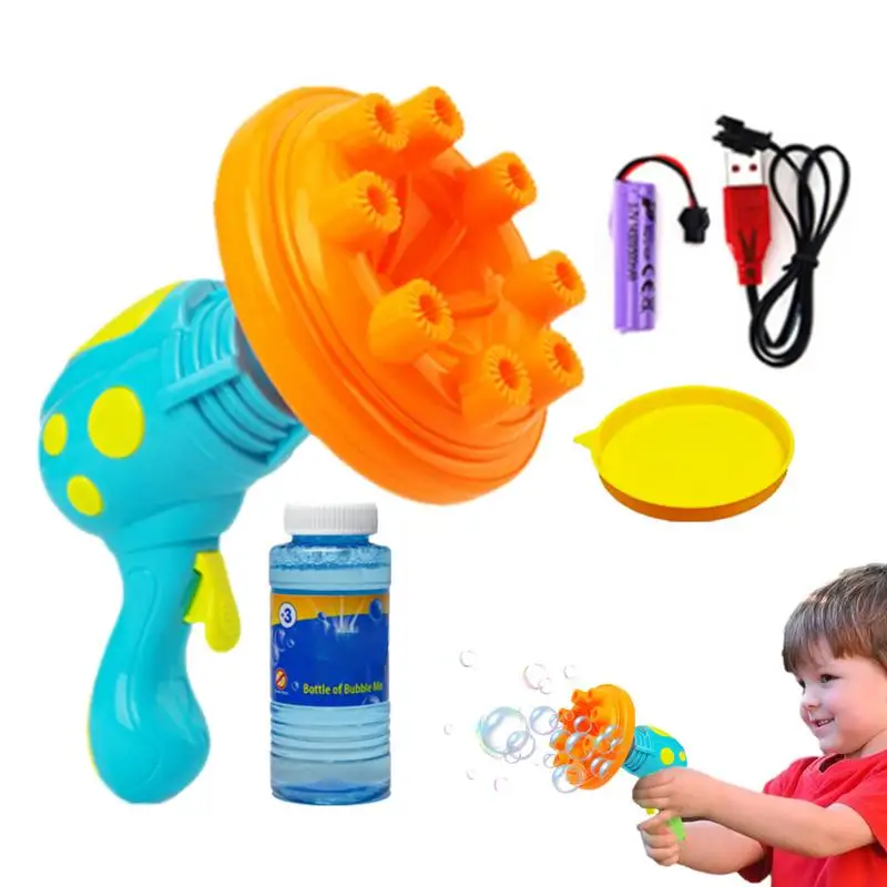 Sunflower Bubble Machine Musicical Sunflower Bubble Blower Machine For Kids 8 Holes Bubble Maker Machine For Kids Electric