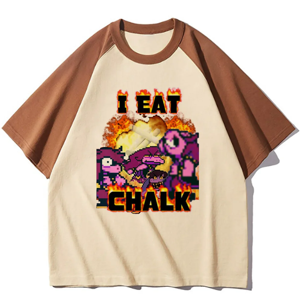 Deltarune top tees female funny emo jojifuku shirt alternative  summer y2k kawaii manga