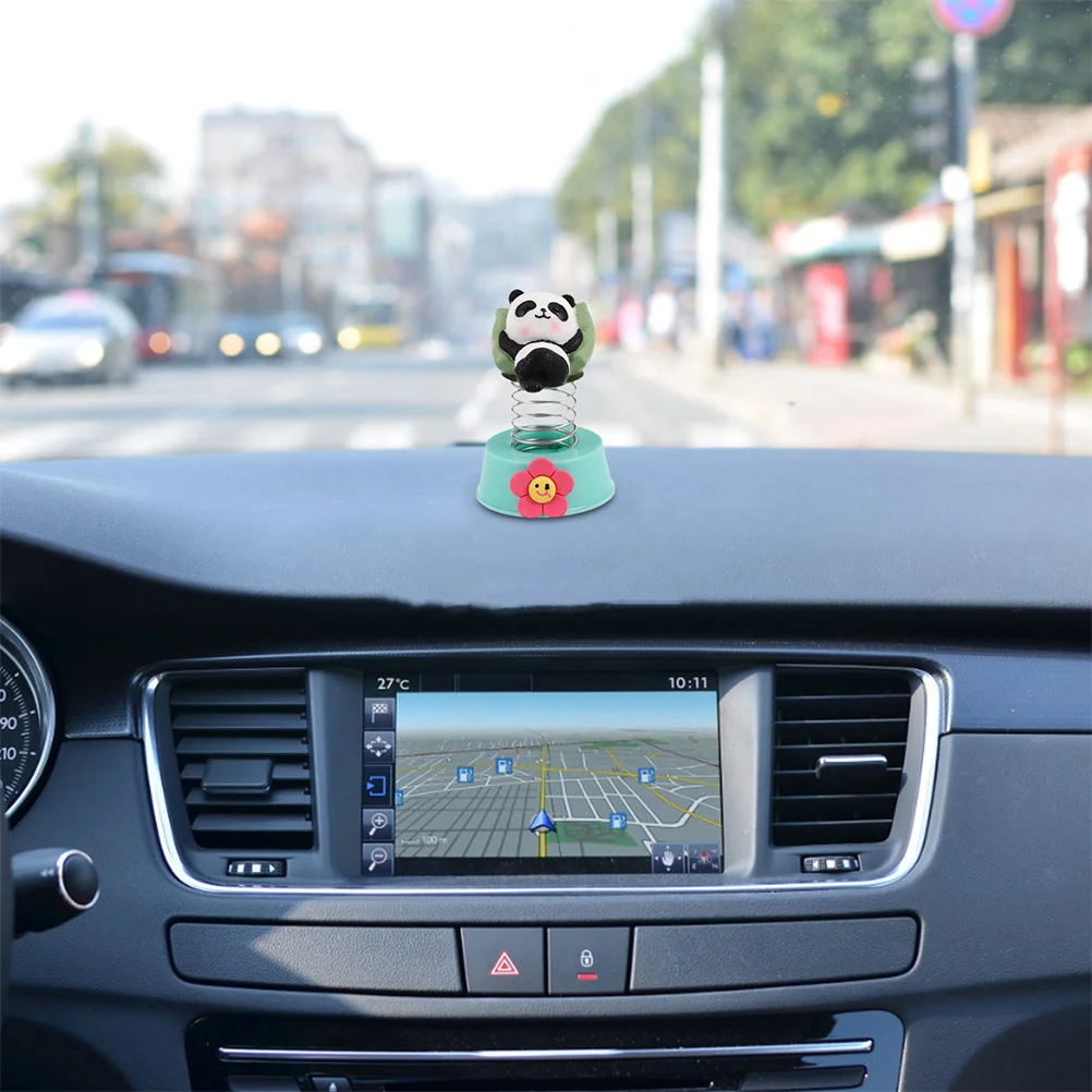 

2Pcs Panda Dashboard Ornaments Bobblehead Shaking Head Car Accessories Cute Car Decor Interior Decoration Dashboard