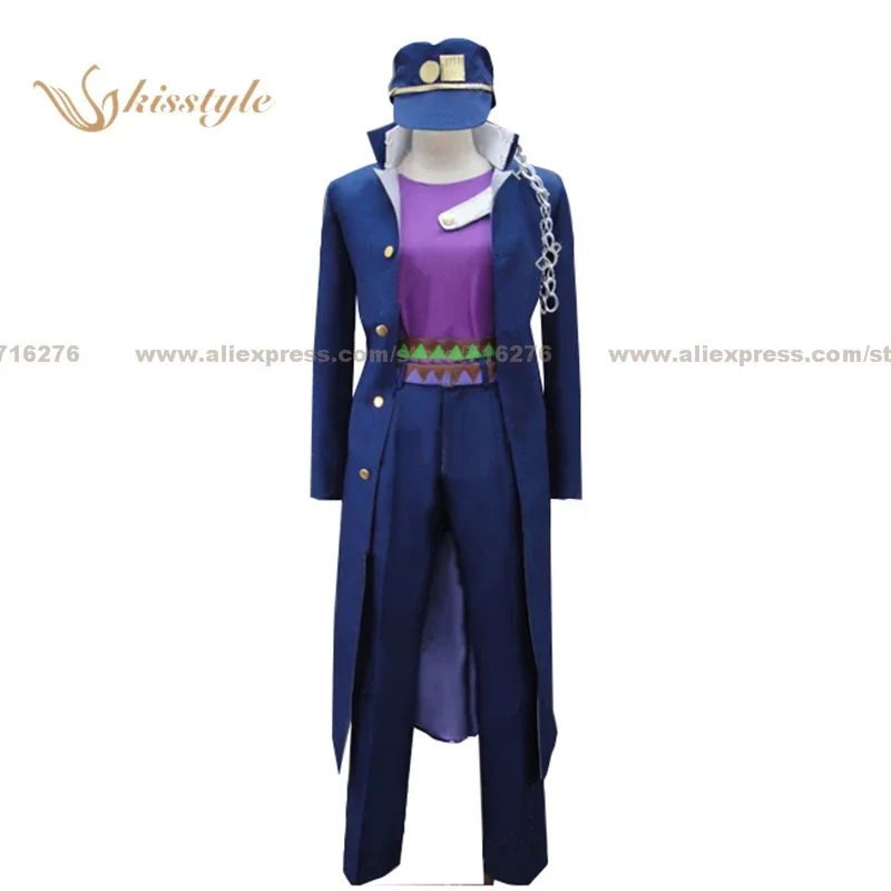 

Kisstyle модная униформа JJoJo's BBizarree Adventure Jotaro Kujo синяя униформа косплей одежда Cos костюм