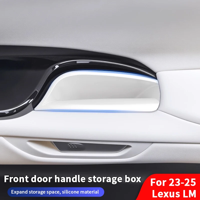 

QHCP Car Silicone Front Door Storage Box Organizer Front Door Storage Box Stowing Tidying For Lexus LM 23-25 Interior Accessory
