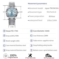 PAGANI DESIGN 2025 New Gold Green 40MM Date Week Men's Watches Automatic Watch Men AR Sapphire Glass NH36A Mechanical Wristwatch photo 6